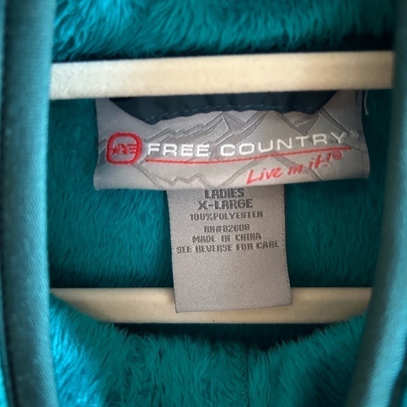 Bright Teal Zip-front Jacket, XL EUC - Picture 3 of 7